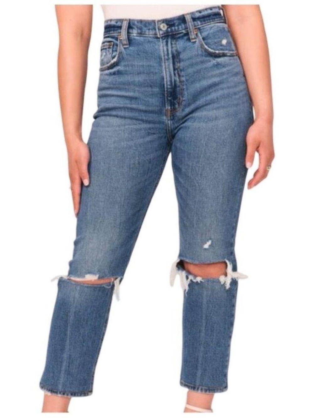 Abercrombie & Fitch Curve Love High Rise Skinny Jeans Size 4/27 Short